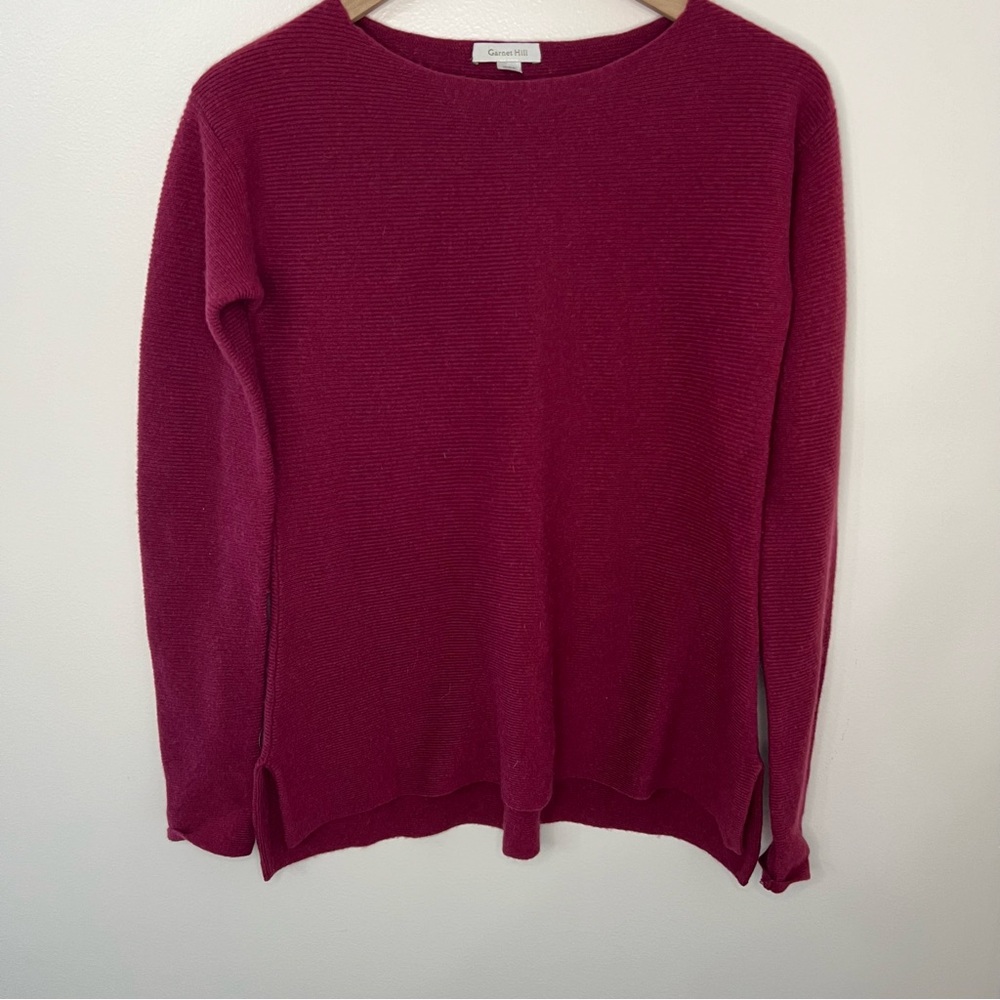 Garnet Hill Women's Crew Neck Sweater - Deep Red